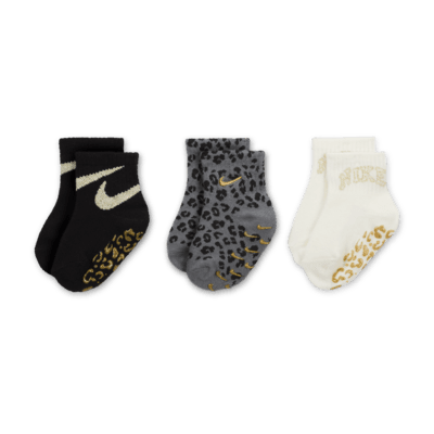 Nike Swoosh Spirit Baby Gripper Socks 3 Pairs Nike